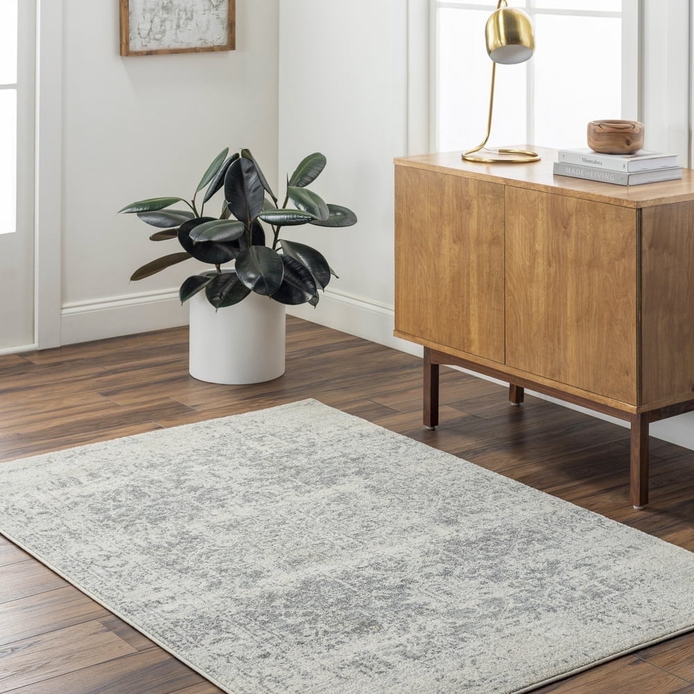 Livabliss Harput Vintage Medallion Area Rug,12' x 15',Grey