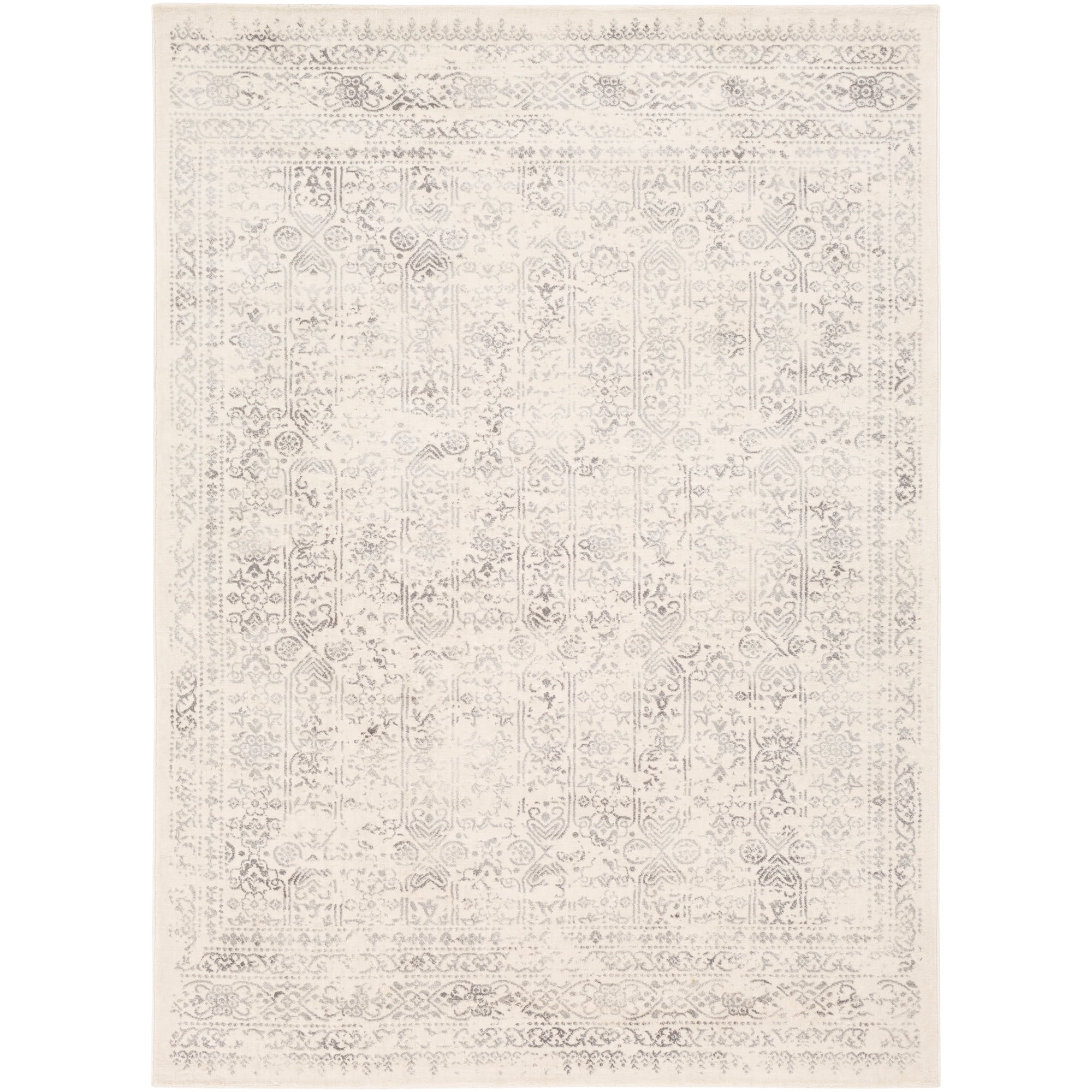 Livabliss Roma Vintage Oriental Area Rug,5'3" x 7'1",Cream/Grey