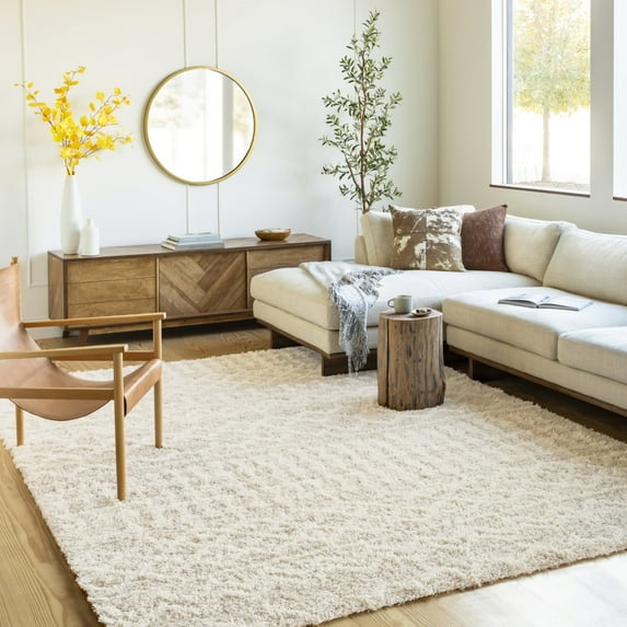 Livabliss Urban Shag Global Moroccan Area Rug,8'10" x 12',Beige