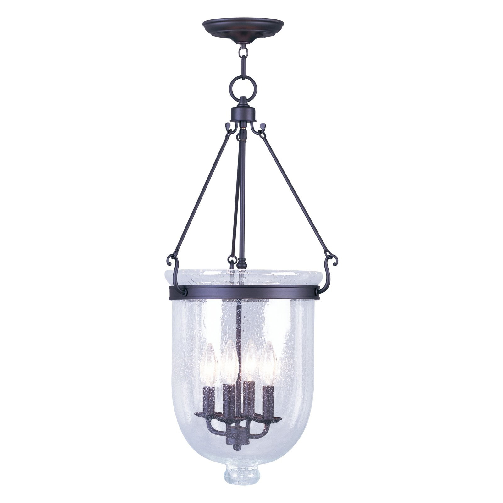 Livex Lighting Jefferson 3 Light Bronze Chain Lantern