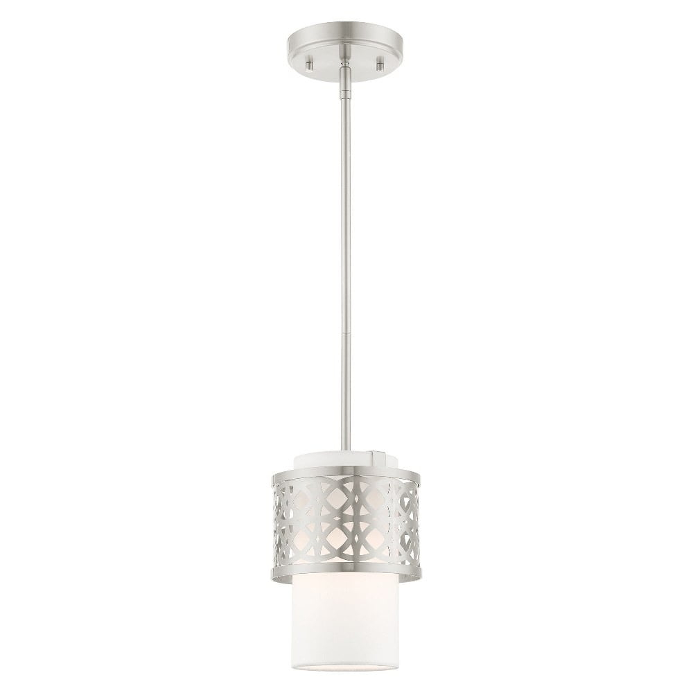 Livex Lighting Calinda 1 - Light Pendant in  Brushed Nickel