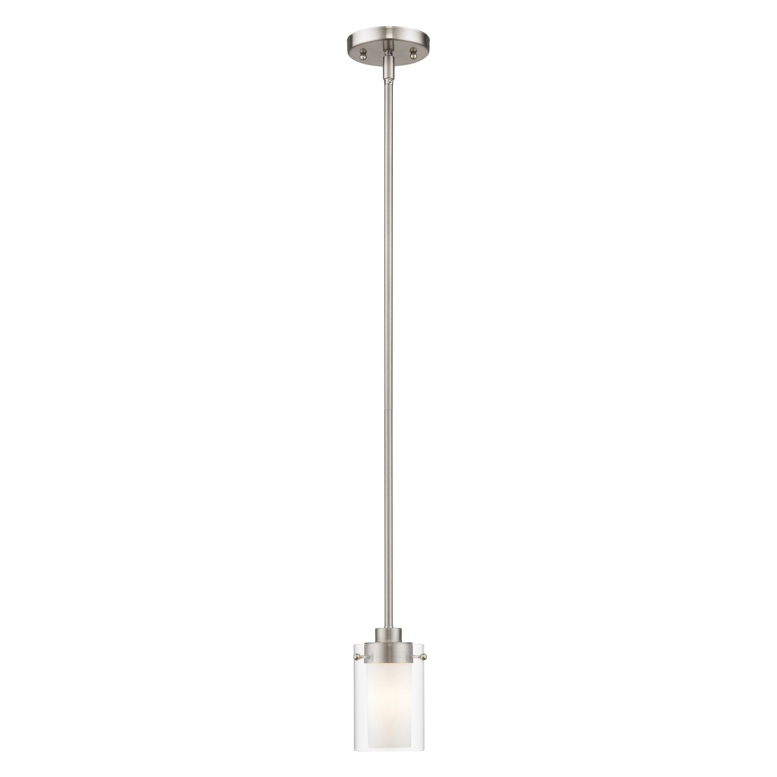 1540-91-Livex Lighting-Manhattan - 1 Light Mini Pendant in Contemporary Style - 5 Inches wide by 8 Inches high     -Traditional Installation