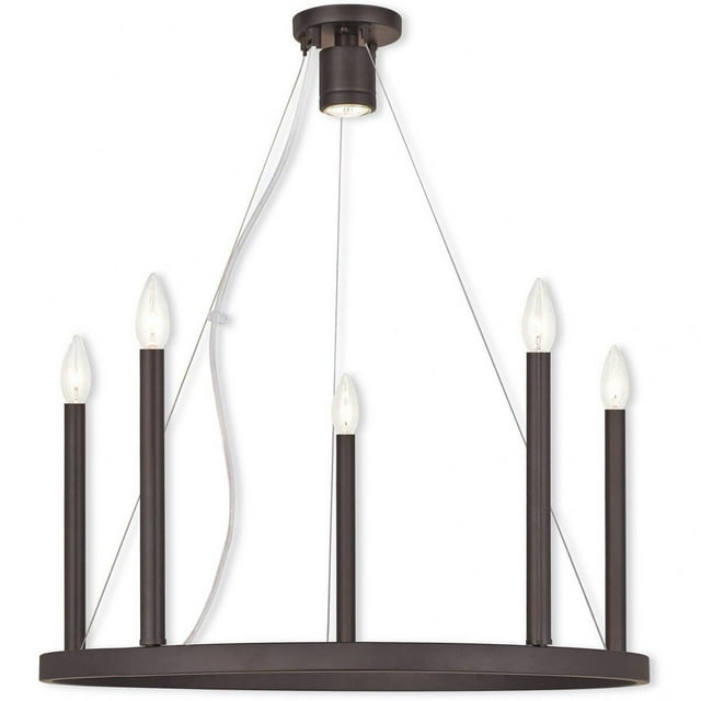 Livex Lighting Alpine 4 - Light Chandelier in  Brushed Nickel