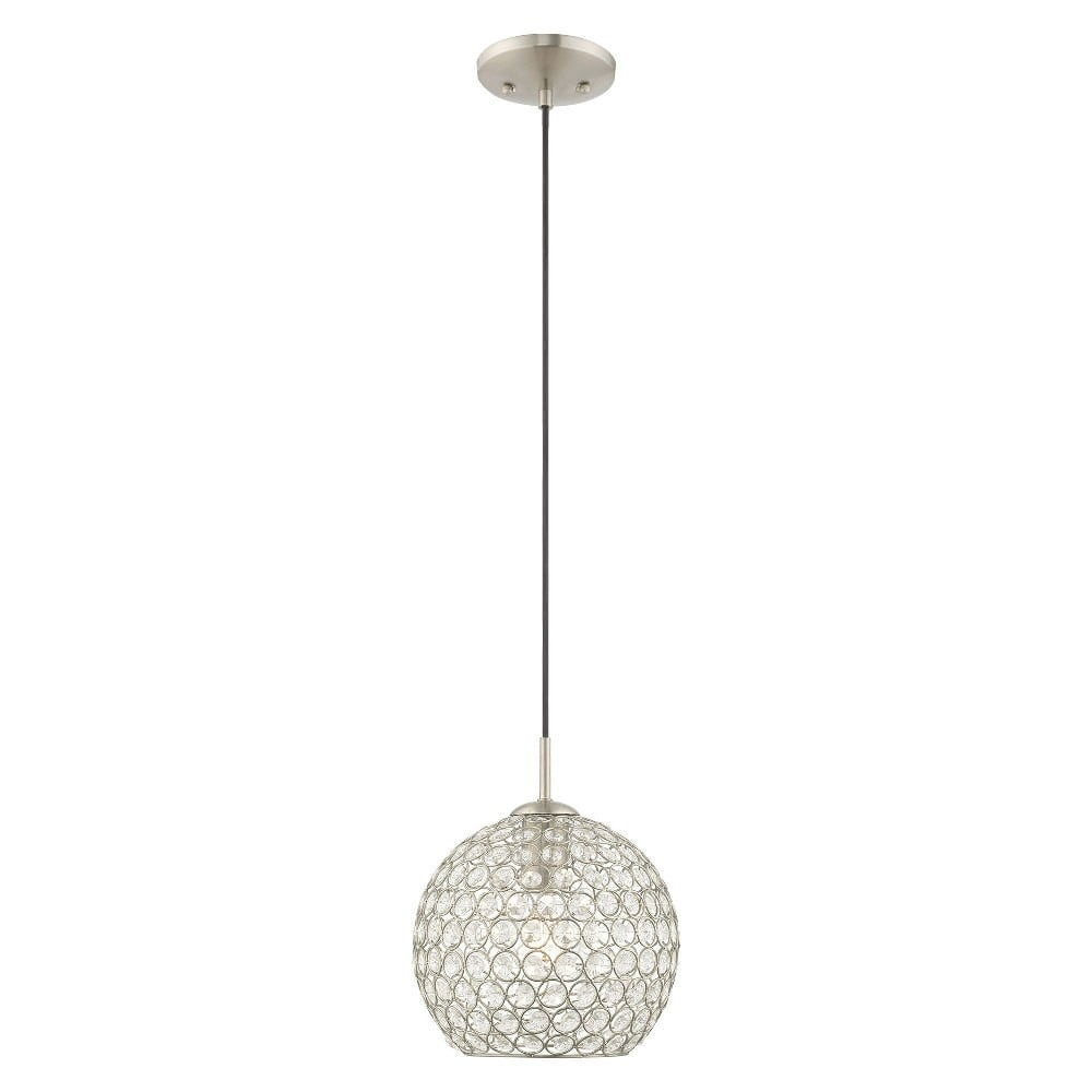 Livex Lighting Cassandra 1 - Light Pendant in  Brushed Nickel