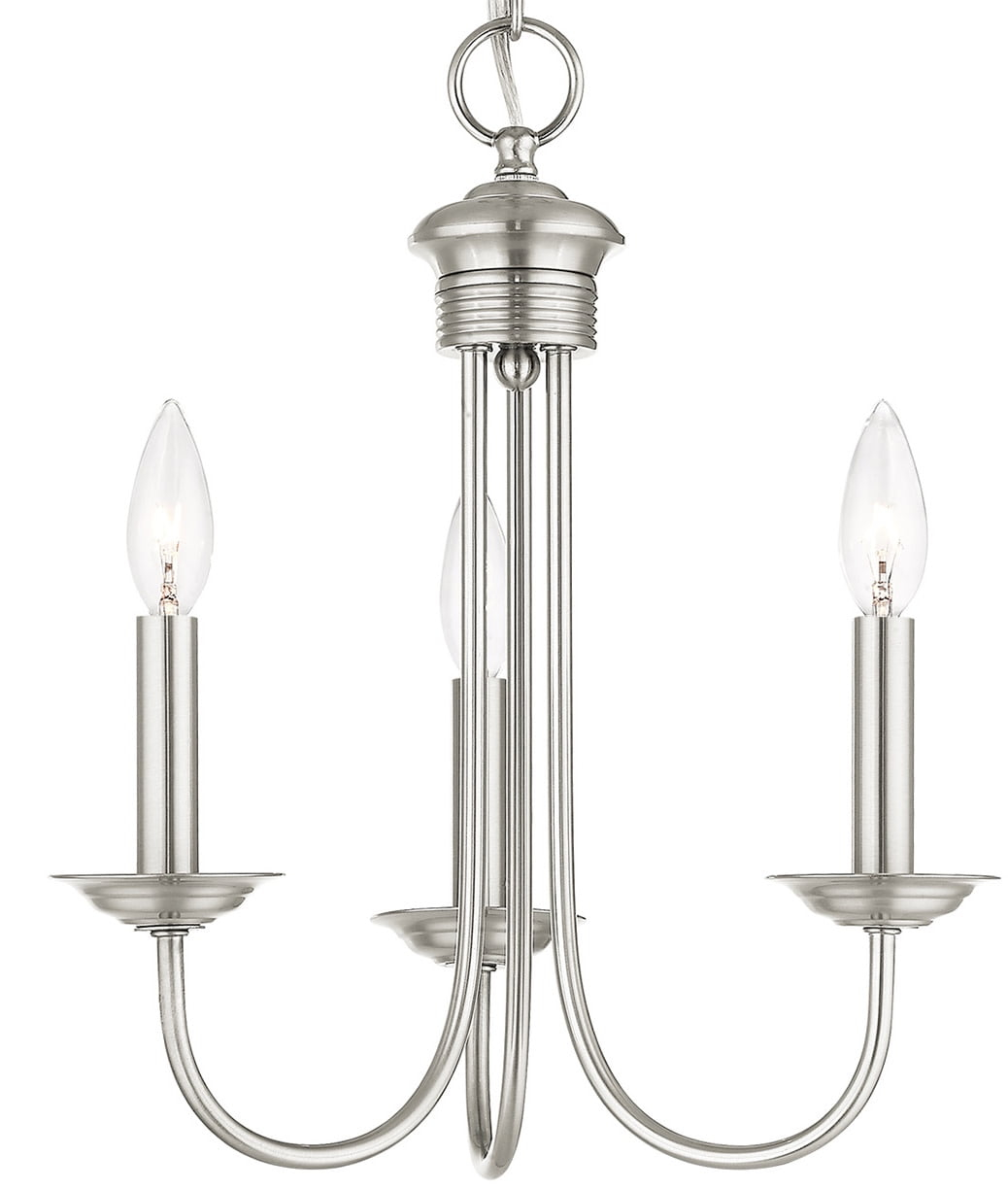 Livex Lighting Estate 3 - Light Chandelier in  Brushed Nickel