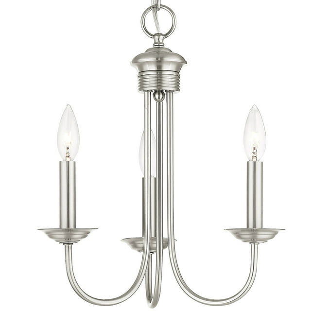 Livex Lighting Estate 3 - Light Chandelier in  Brushed Nickel