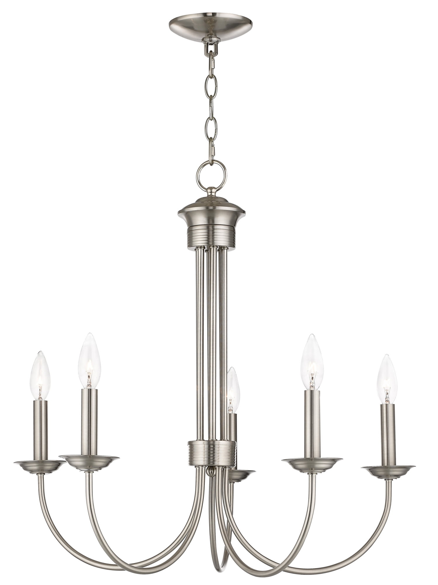 Livex Lighting Estate 5 - Light Chandelier in  Brushed Nickel