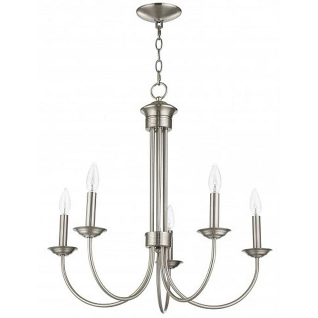 Livex Lighting Estate 5 - Light Chandelier in  Brushed Nickel