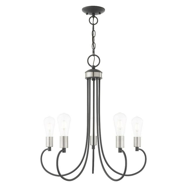 Livex Lighting Bari 5 - Light Chandelier in  Scandinavian Gray
