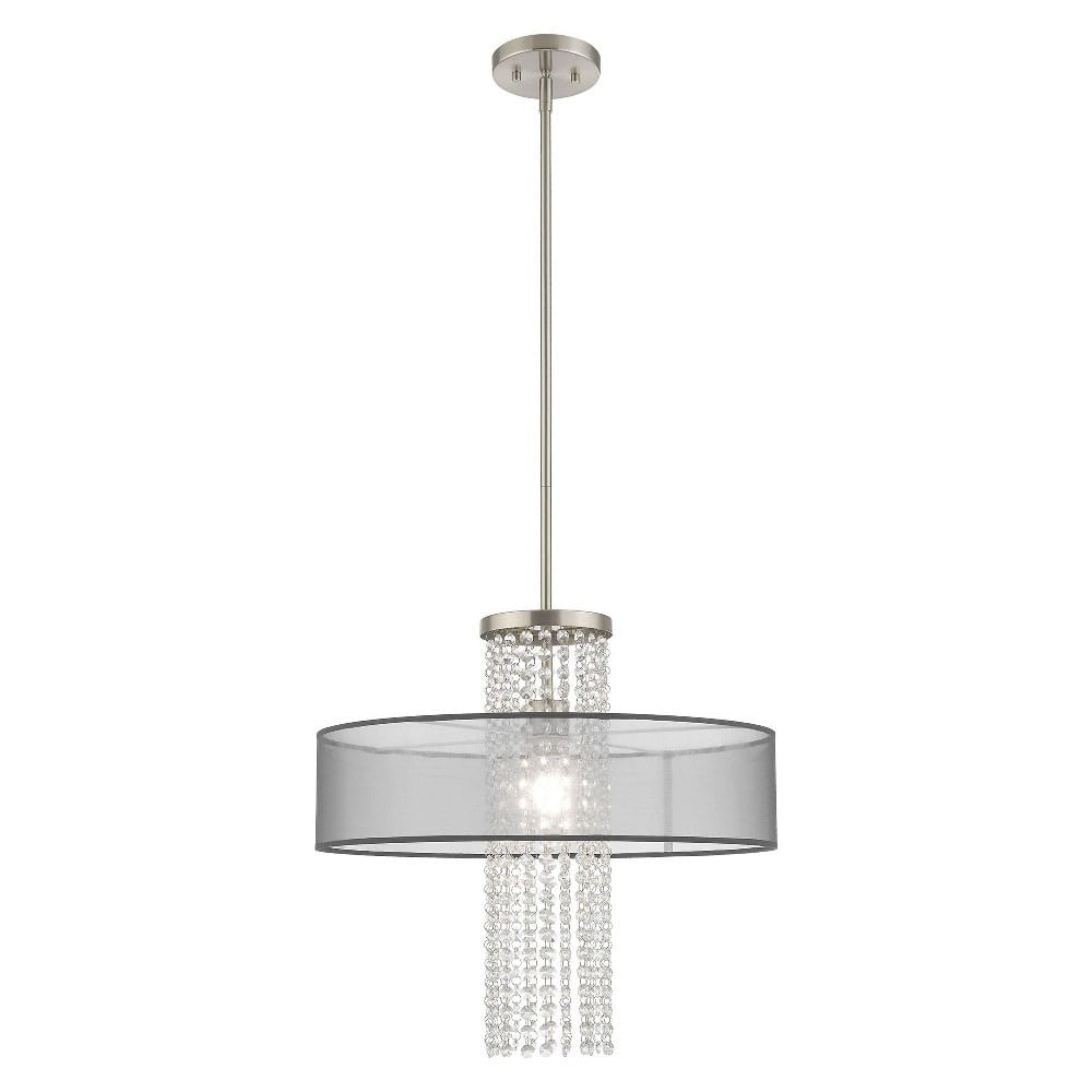 Livex Lighting Bella Vista 1 - Light Chandelier in  Brushed Nickel