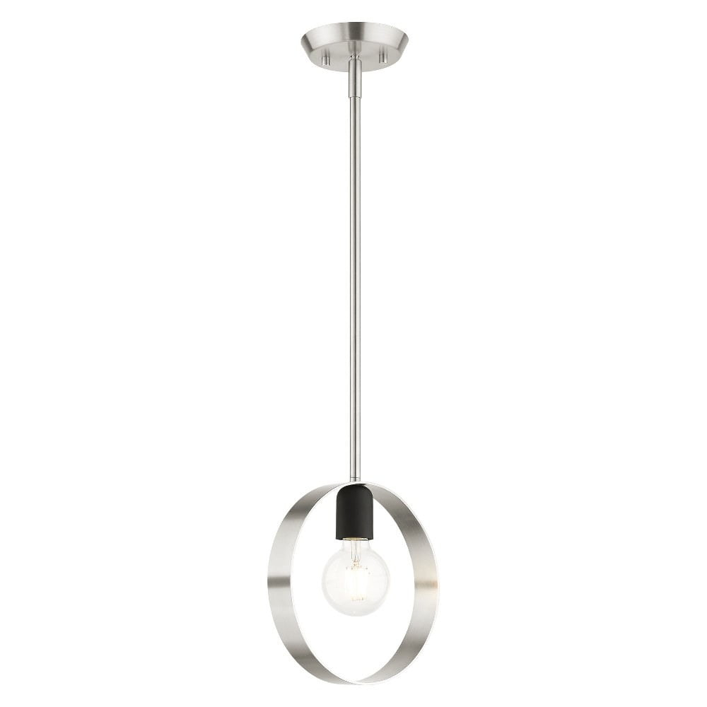 Livex Lighting Modesto 1 - Light Pendant in  Brushed Nickel