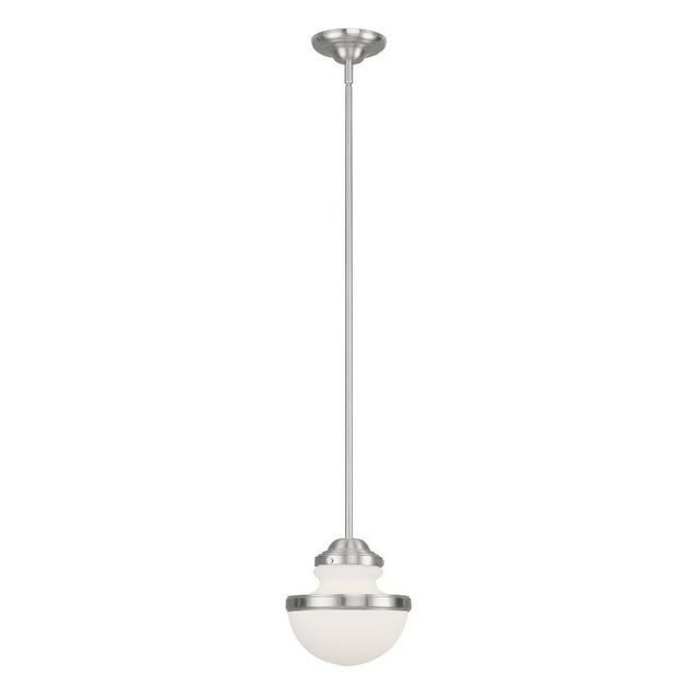 Livex Lighting 5724 Oldwick Mini Colgante de 8" de Ancho - Níquel