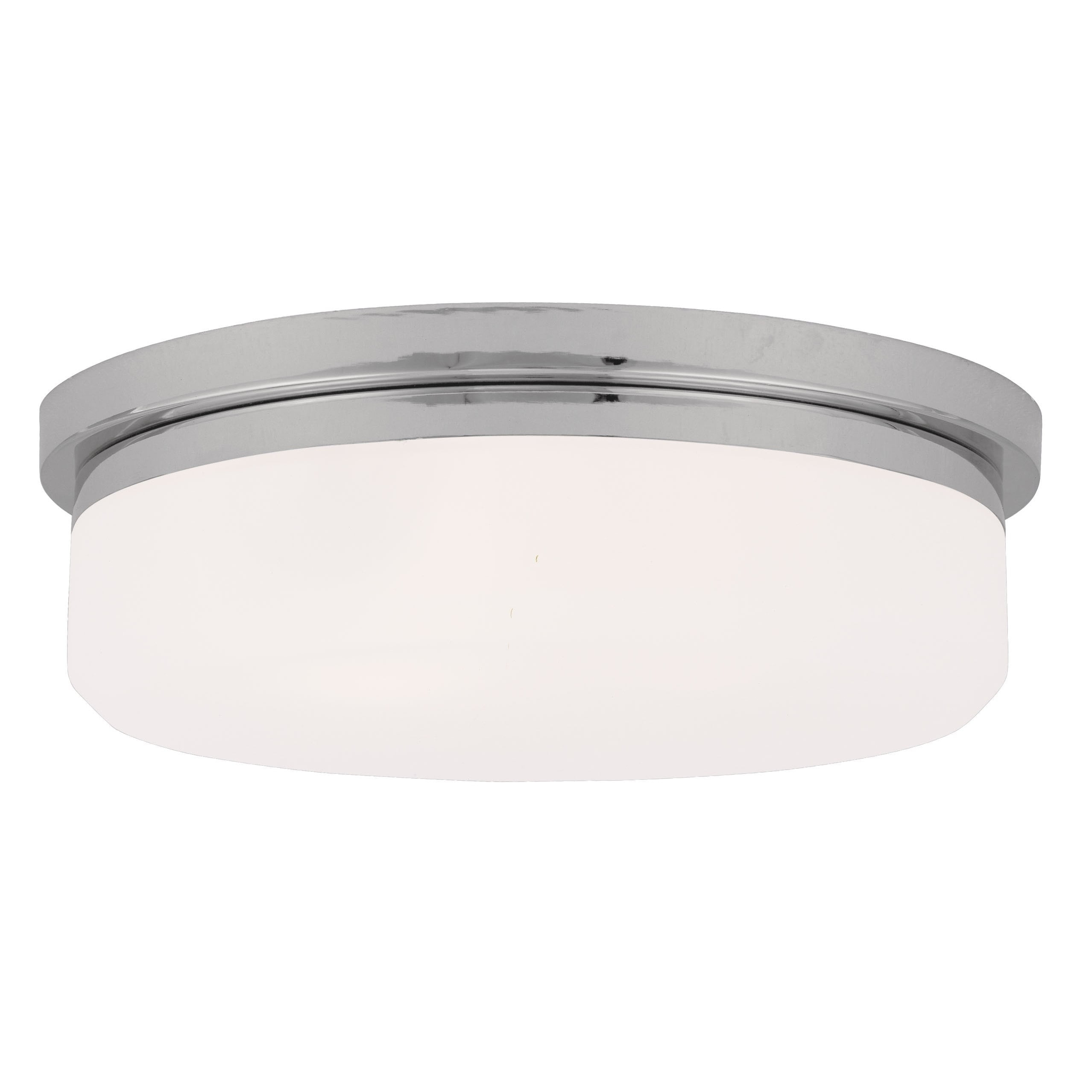 Livex Lighting Stratus 3-Light Metal & Glass Ceiling Mount in Polished Chrome