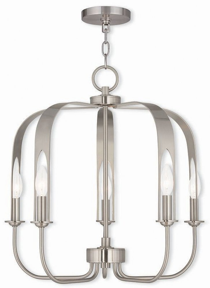 Livex Lighting Addison 5 - Light Chandelier in  Brushed Nickel