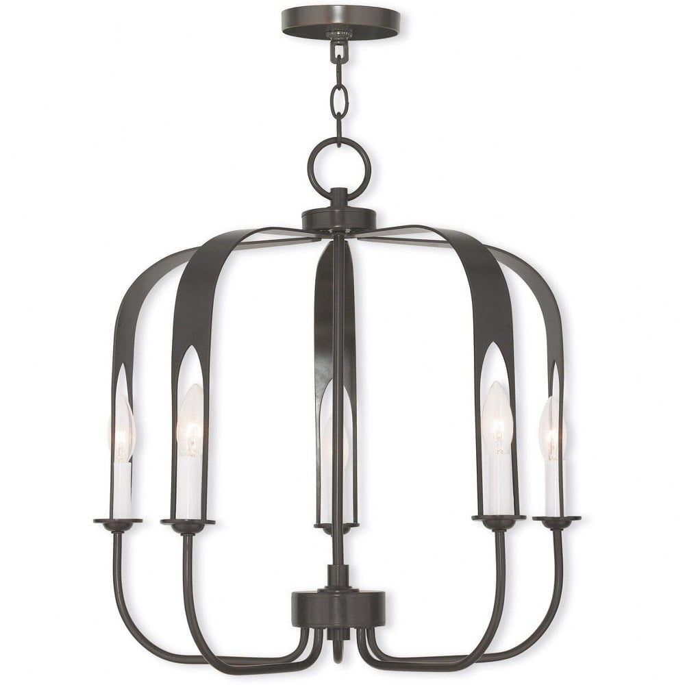 Livex Lighting Addison 5 - Light Chandelier in  Brushed Nickel