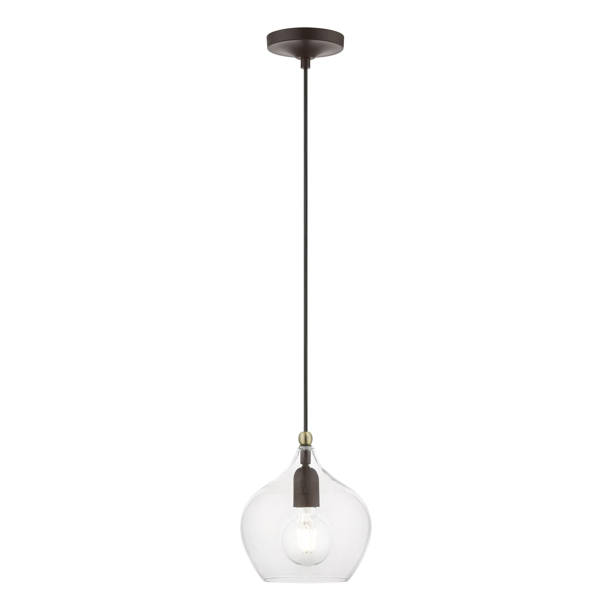 Livex Lighting Aldrich 1 - Light Pendant in  Bronze/Antique Brass