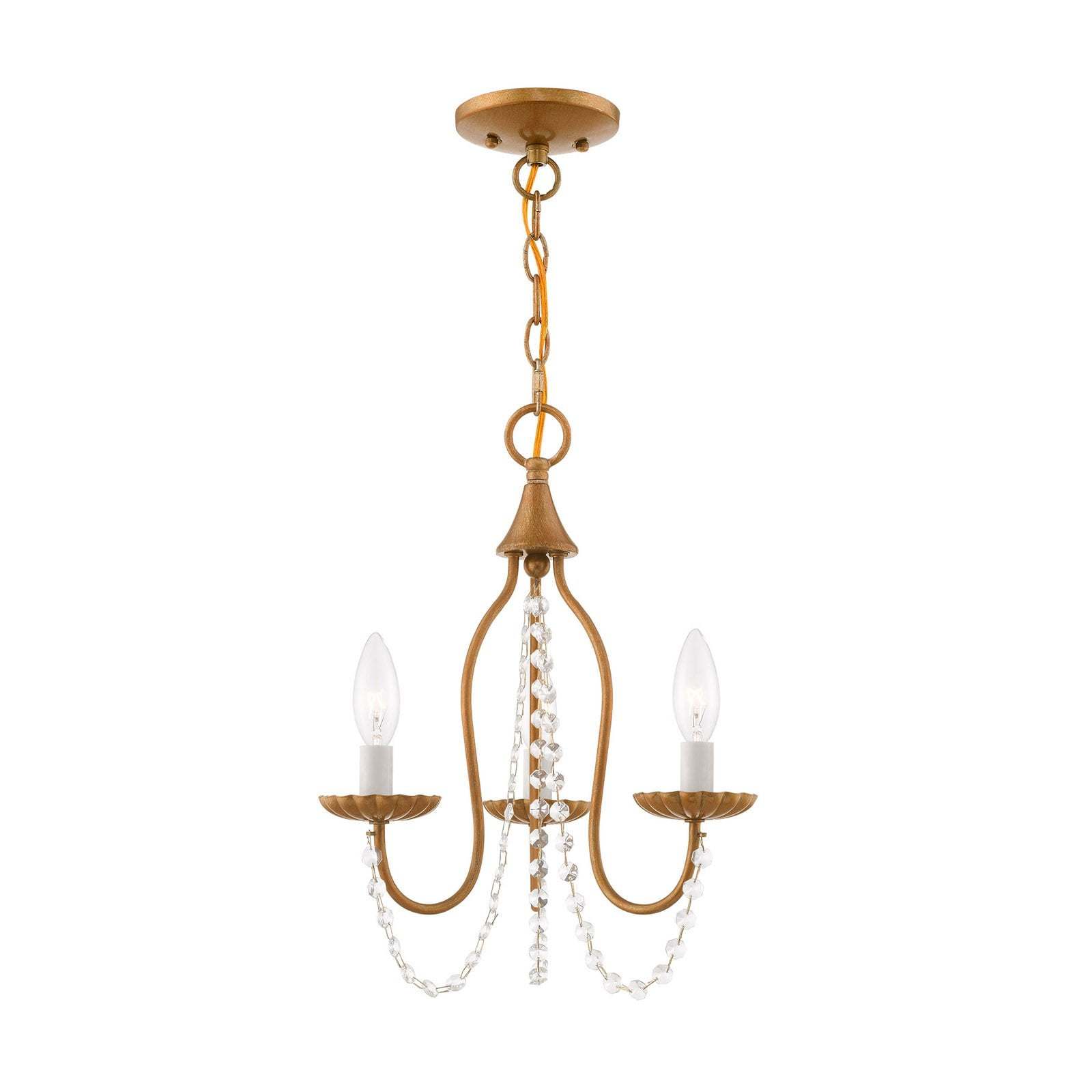 Livex Lighting Alessia 3 - Light Chandelier in  Antique Gold Leaf