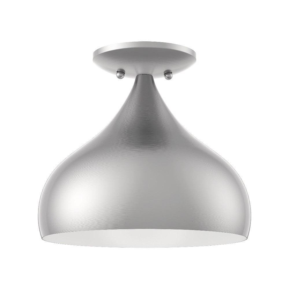 Livex Lighting Amador 1 - Light Semi-Flush Mount in  Brushed Nickel