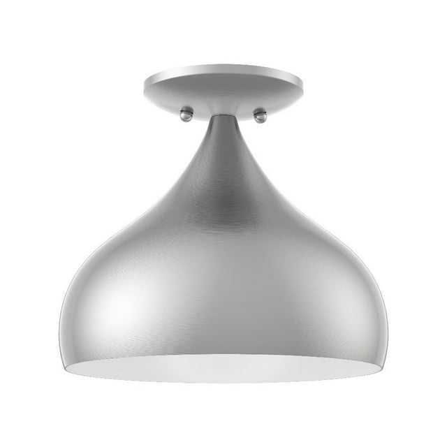 Livex Lighting Amador 1 - Light Semi-Flush Mount in  Brushed Nickel