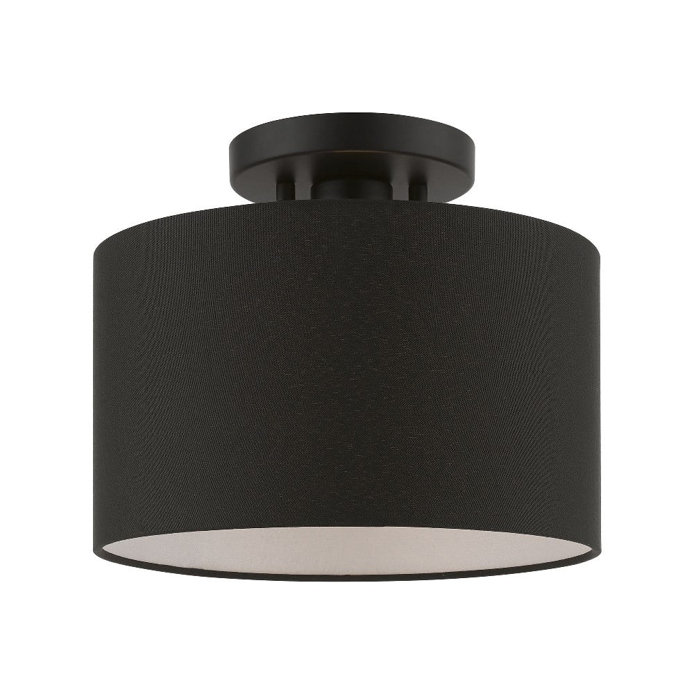 Livex Lighting Bainbridge 1 - Light Semi-Flush Mount in  Black
