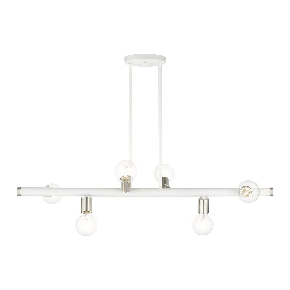 Livex Lighting - Bannister - 6 Light Linear Chandelier in Mid Century Modern