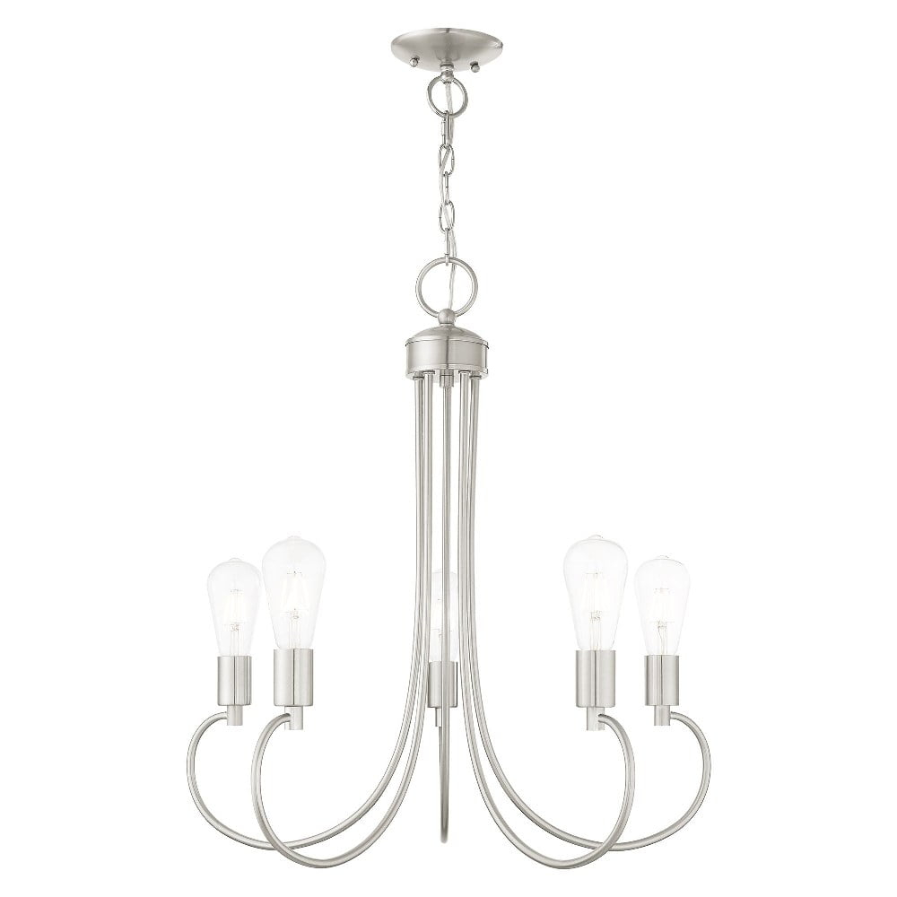 Livex Lighting Bari 5 - Light Chandelier in  Brushed Nickel