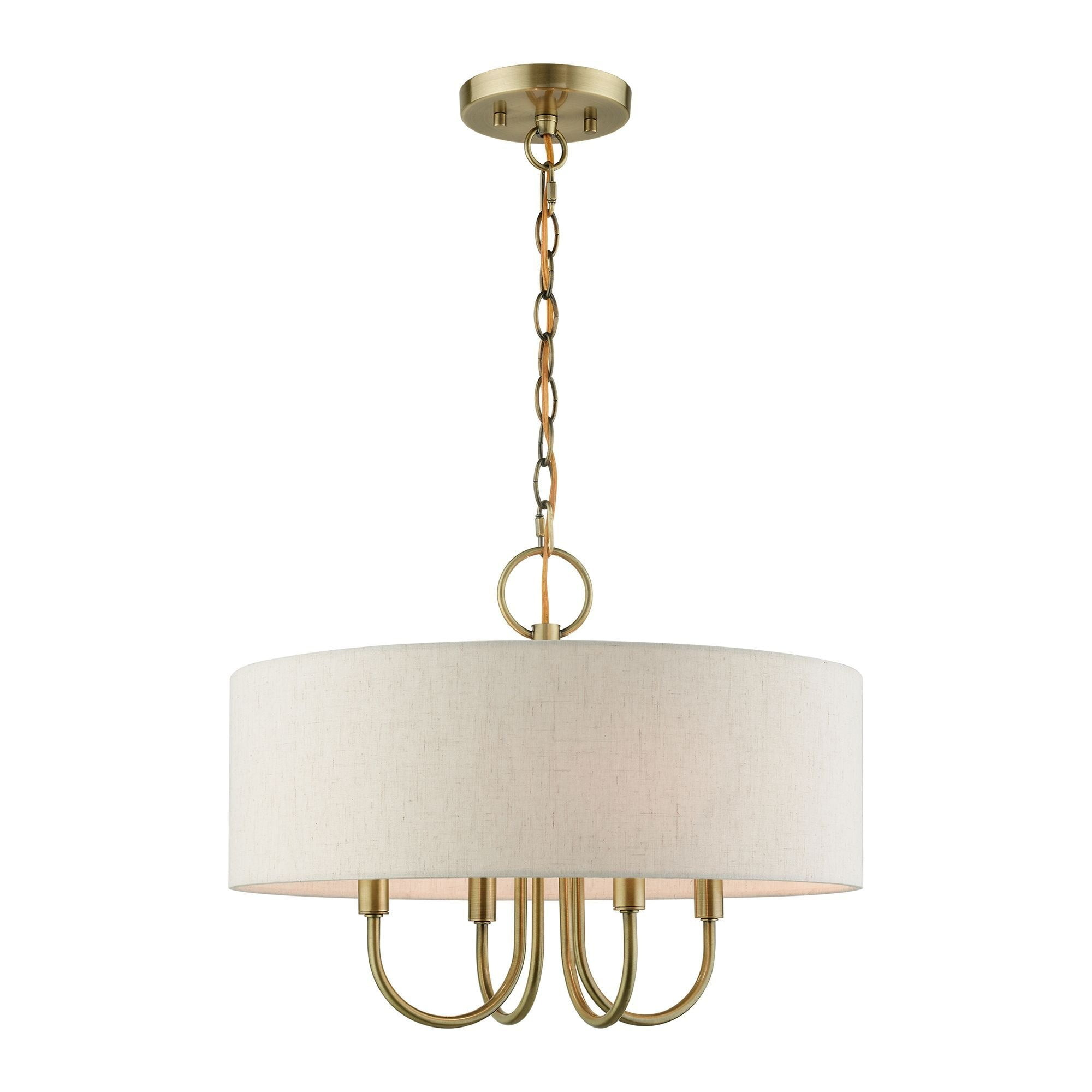 Livex Lighting Blossom 4 - Light Pendant in  Antique Brass