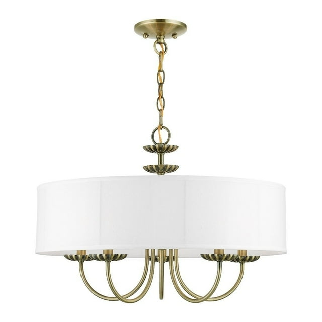 Livex Lighting Brookdale 5 - Light Pendant in  Antique Brass