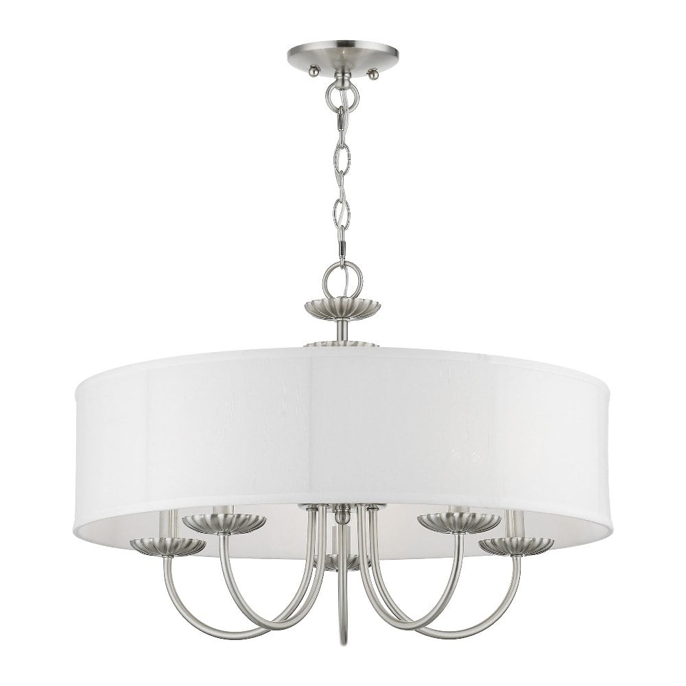 Livex Lighting Brookdale 5 - Light Pendant in  Brushed Nickel
