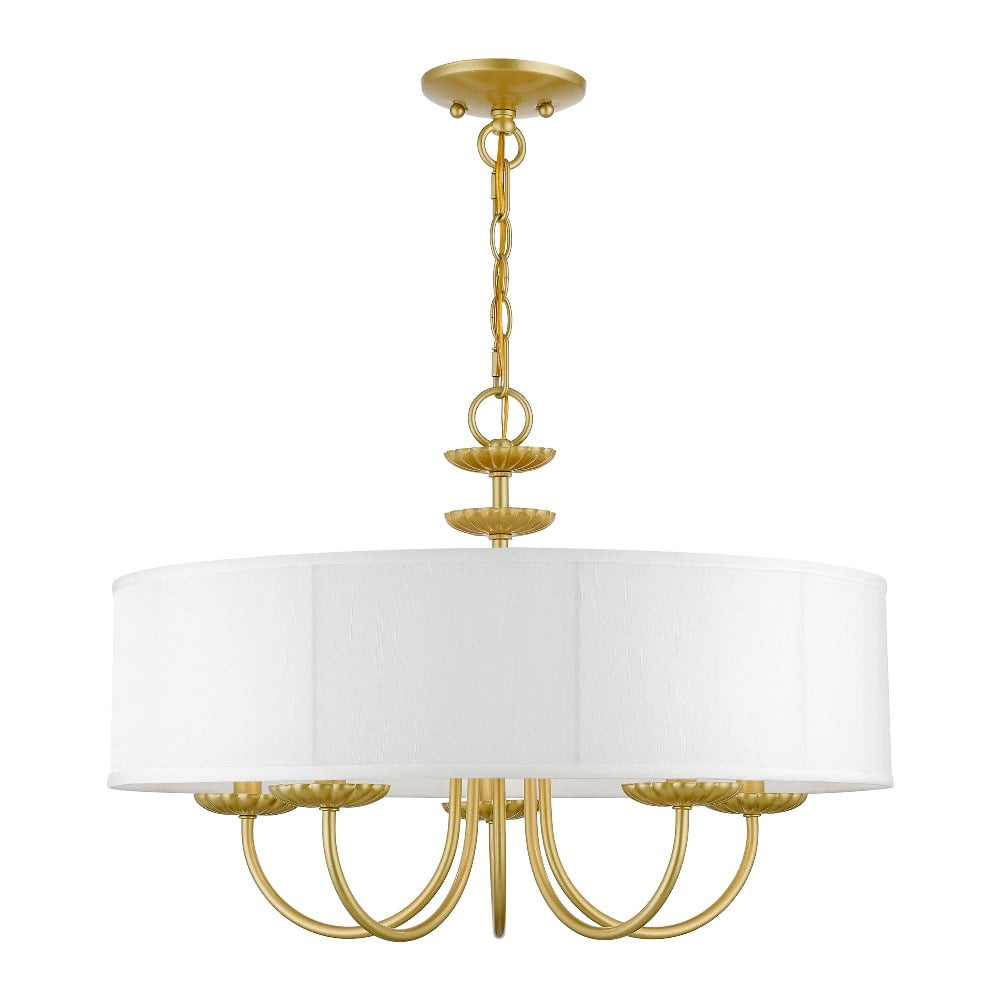 Livex Lighting Brookdale 5 - Light Pendant in  Soft Gold