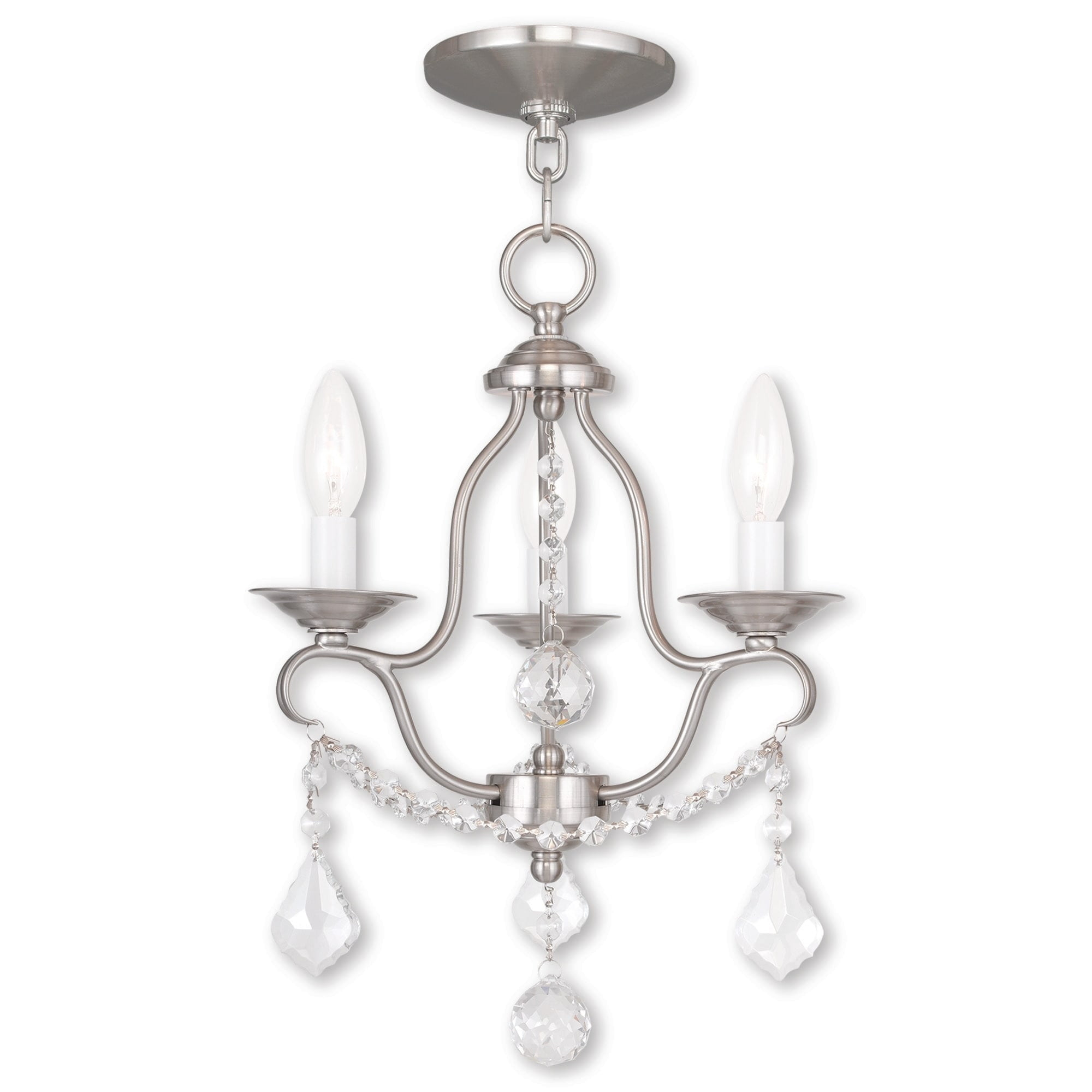 Livex Lighting Chesterfield 3 - Light Chandelier in  Brushed Nickel