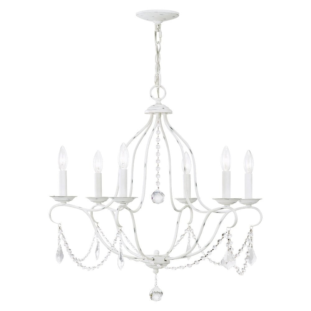 Livex Lighting Chesterfield 6 - Light Chandelier in  Antique White