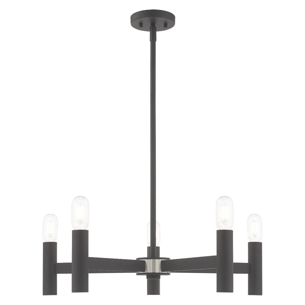 Livex Lighting - Copenhagen - 5 Light Chandelier in Mid Century Modern Style -