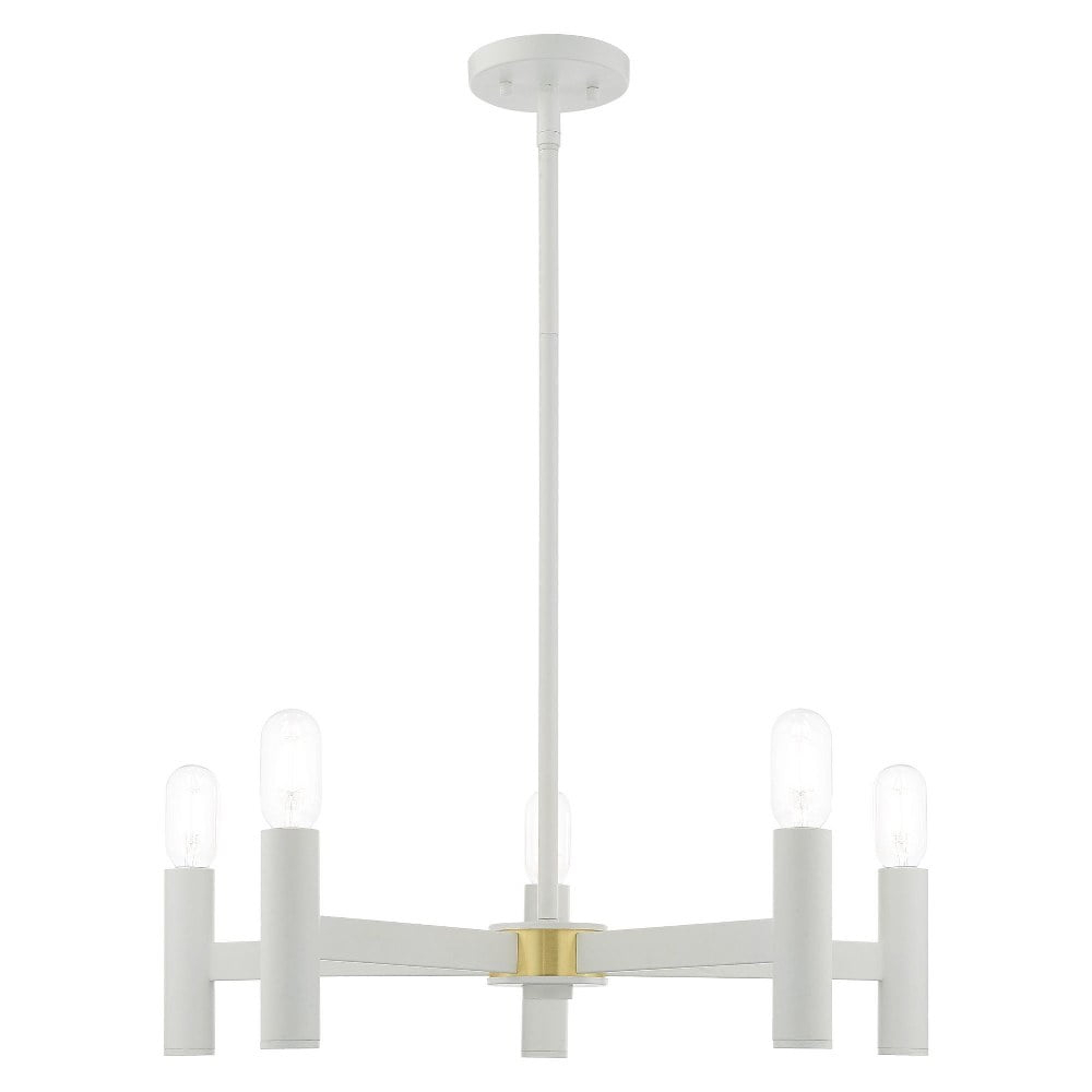 Livex Lighting Copenhagen 5 - Light Chandelier in  White