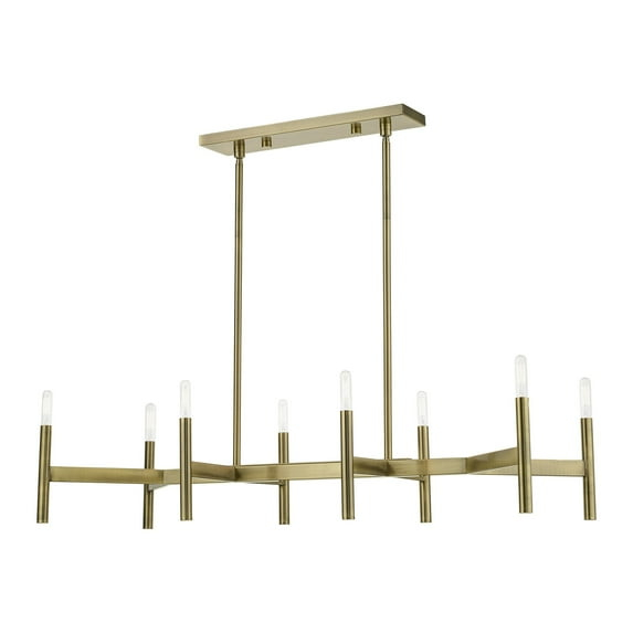 Livex Lighting Copenhagen 8 - Light Chandelier in  Antique Brass