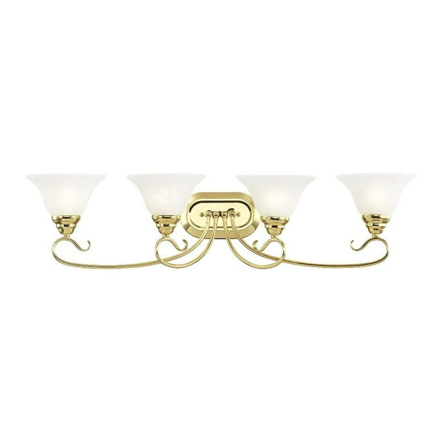 Livex Lighting Coronado 4 - Light Vanity in  Polished Brass