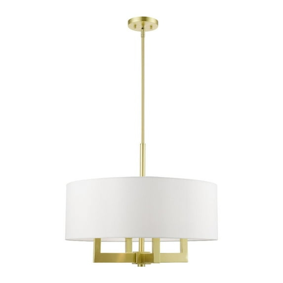 Livex Lighting Cresthaven 4 - Light Chandelier in  Satin Brass