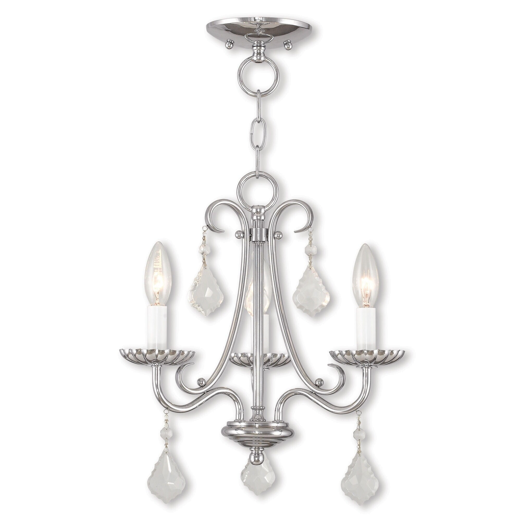 Livex Lighting Daphne 3 - Light Chandelier in  Polished Chrome