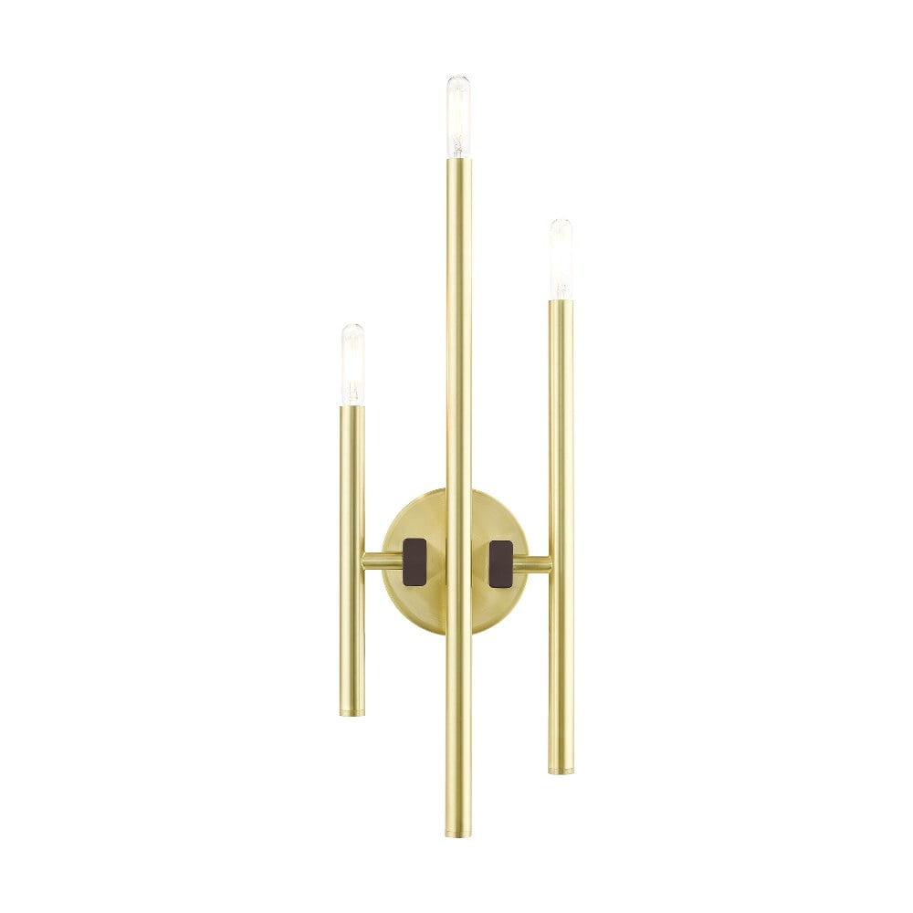 Livex Lighting Denmark 3 - Light Wall Light in  Satin Brass
