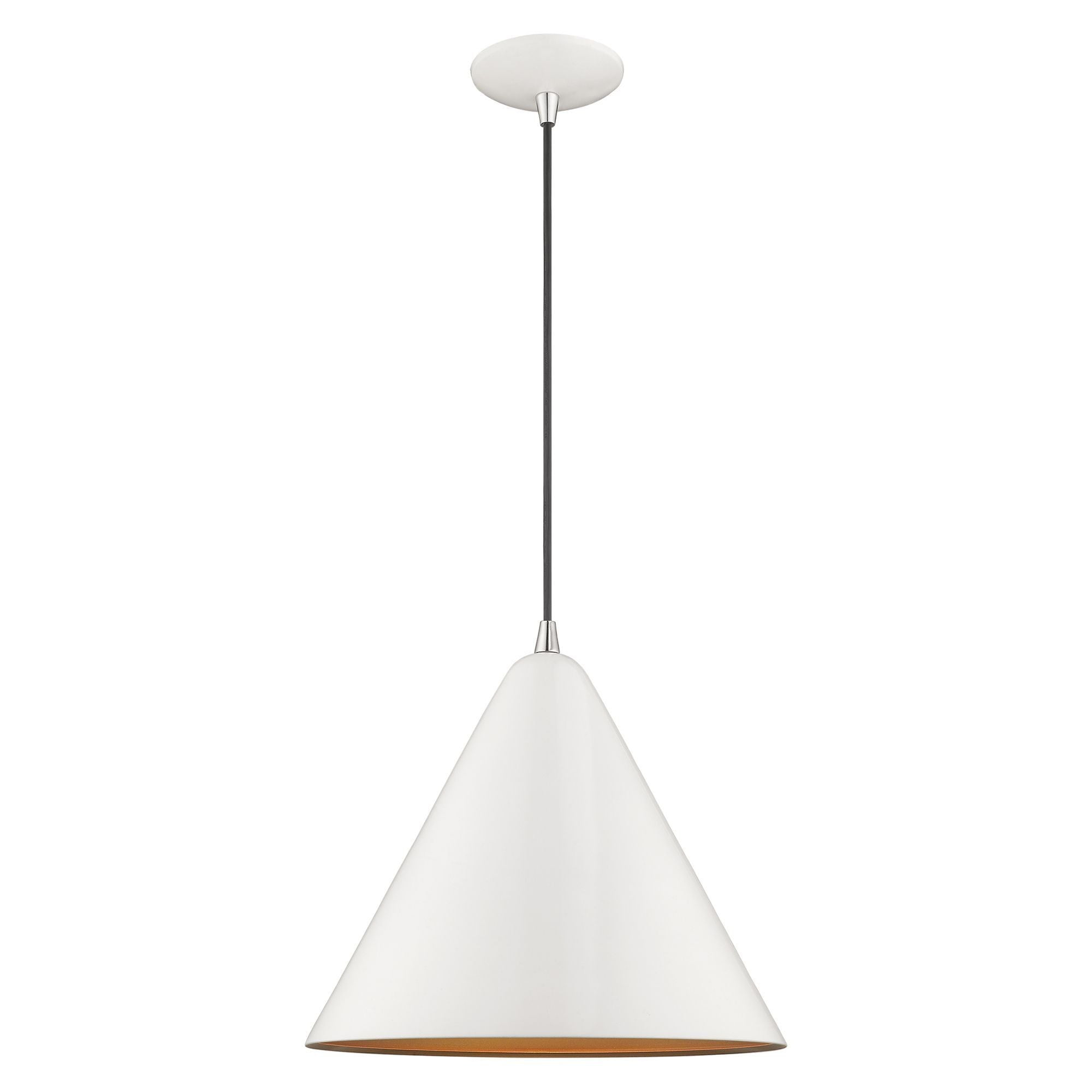 Livex Lighting Dulce 1 - Light Pendant in  Shiny White