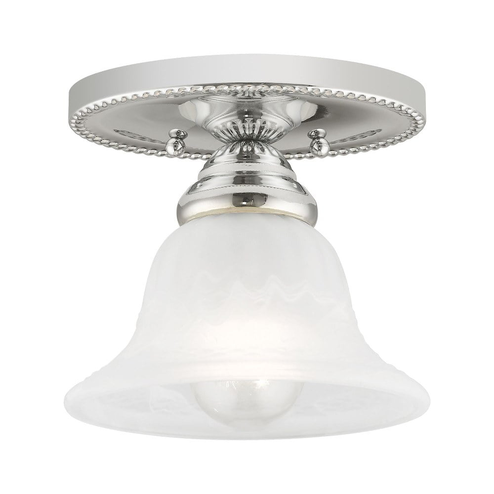 Livex Lighting Edgemont 1 - Light Flush Mount in  Polished Chrome