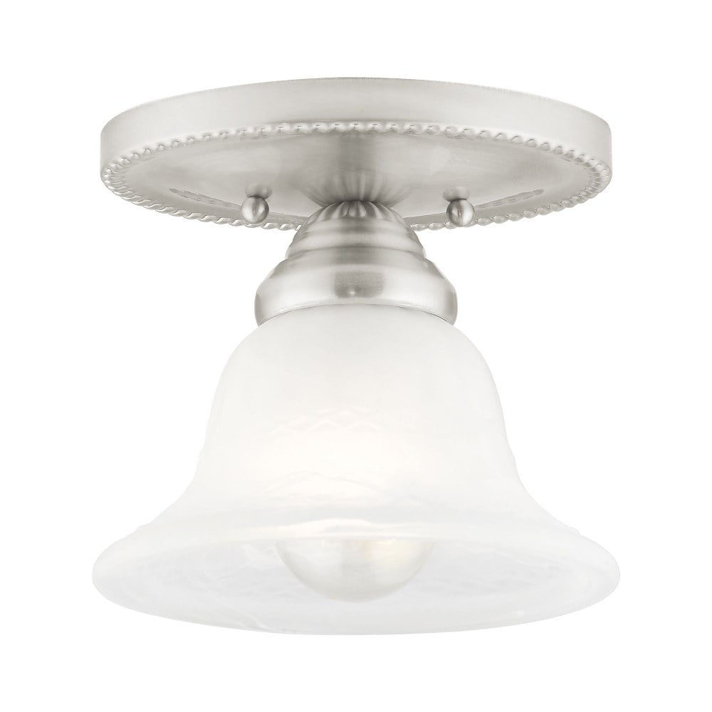 Livex Lighting Edgemont 1 - Light Flush Mount in  Brushed Nickel