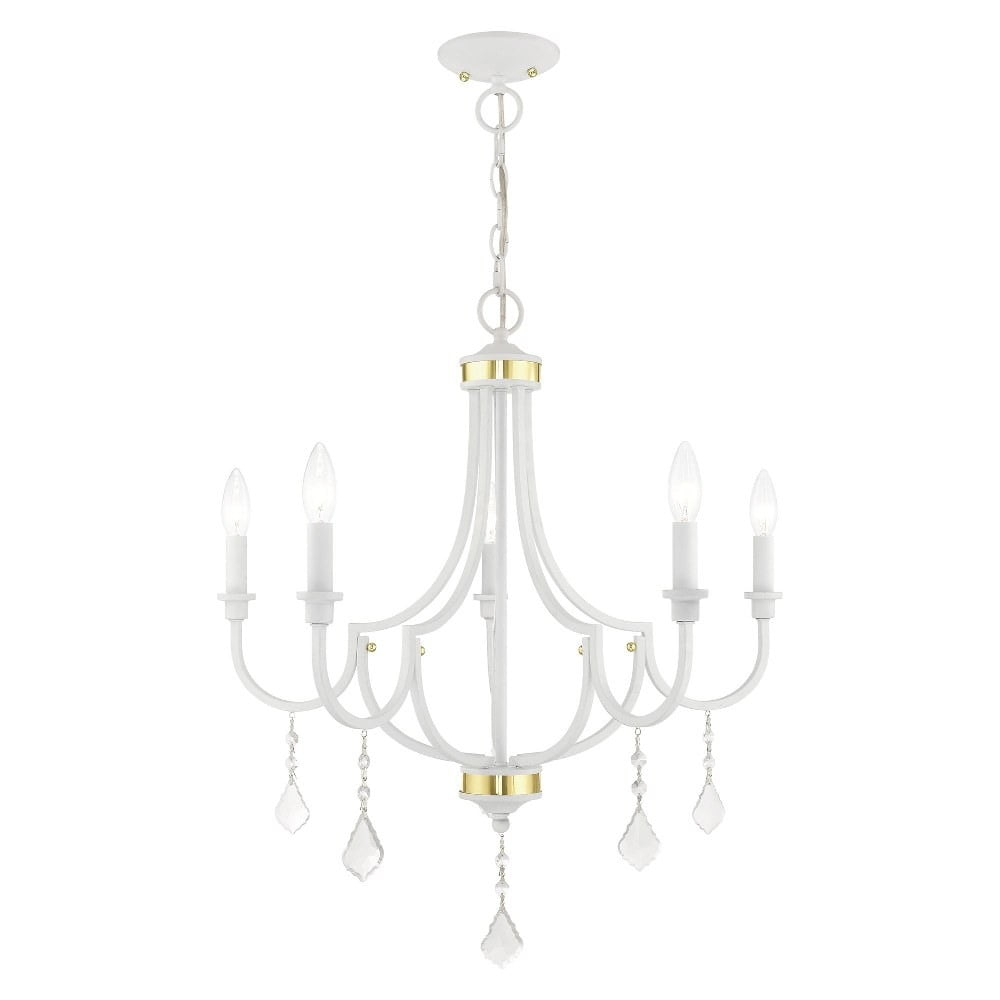 Livex Lighting Glendale 5 - Light Chandelier in  White