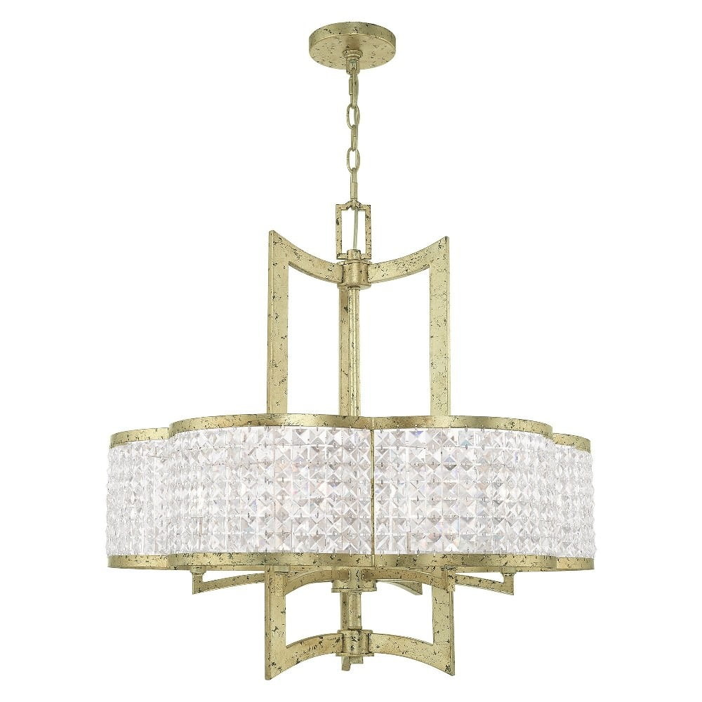 Livex Lighting Grammercy 6 - Light Chandelier in  Winter Gold