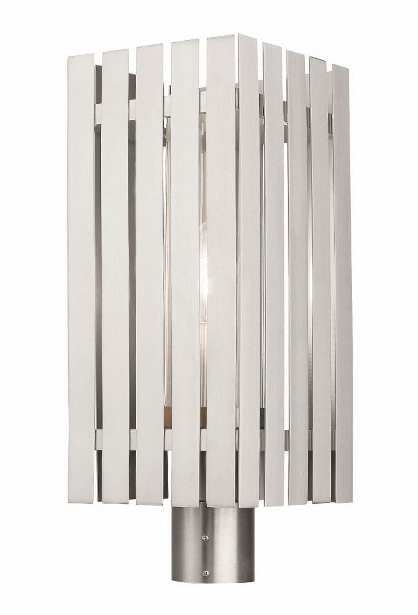Livex Lighting Greenwich 1 - Light Post Light in  Brushed Nickel