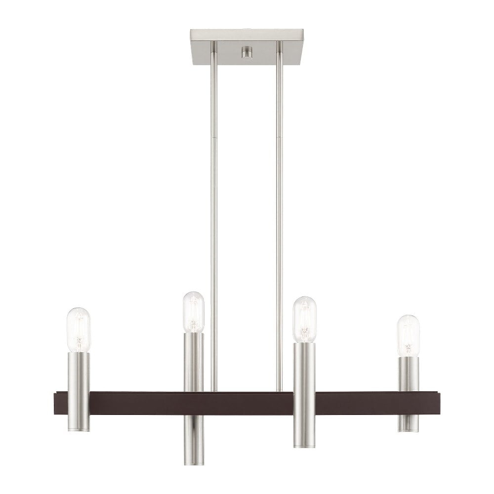 Livex Lighting Helsinki 4 - Light Chandelier in  Brushed Nickel