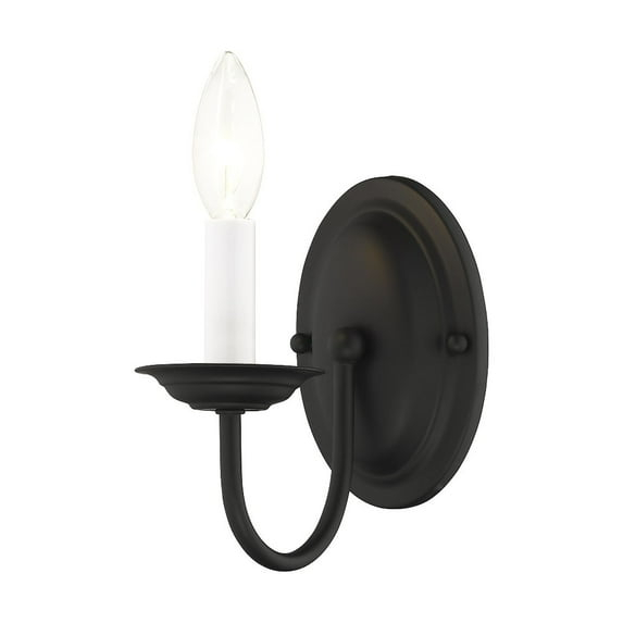 1 Light Wall Sconce - Finish: Black