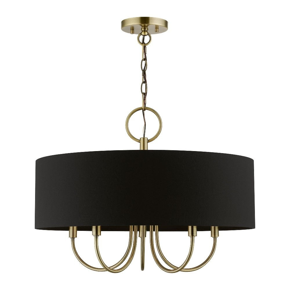 Livex Lighting Huntington 5 - Light Pendant in  Antique Brass