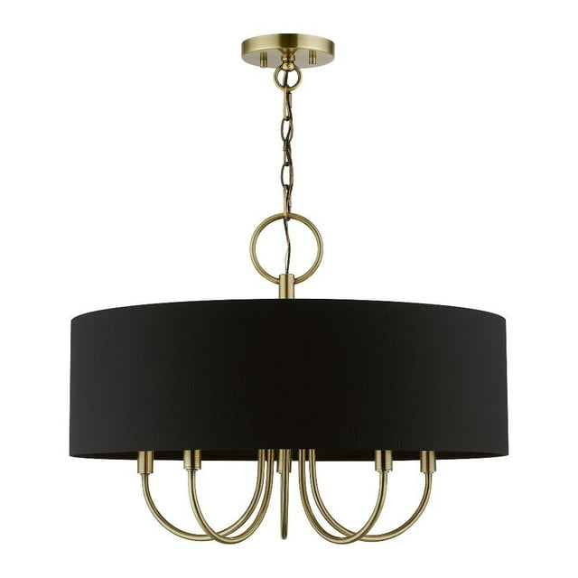 Livex Lighting Huntington 5 - Light Pendant in  Antique Brass