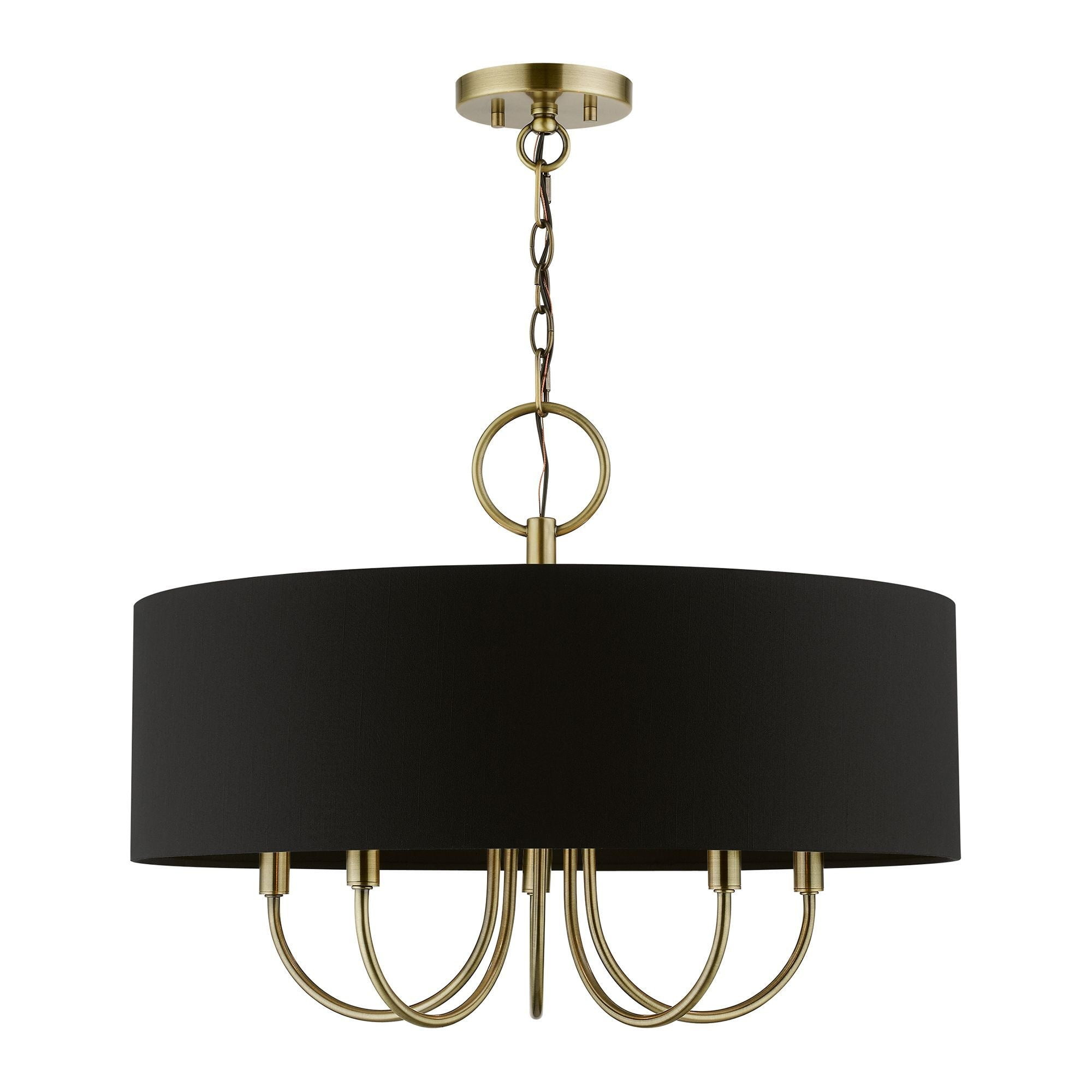 Livex Lighting Huntington 5 - Light Pendant in  Antique Brass